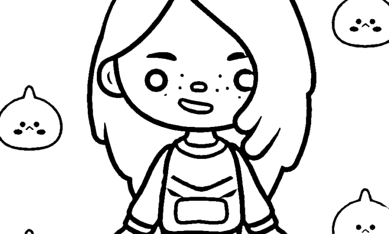 Toca Boca Smile Coloring Page