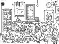Toca Life Characters Coloring Page