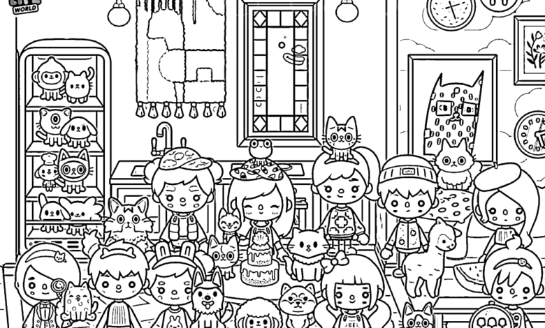 Toca Life Characters Coloring Page