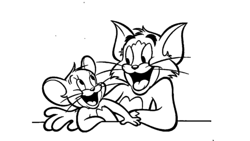 Tom Jerry Friendly Coloring Page