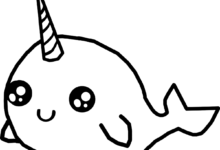 Unicorn Fish Cute Naso Brevirostris Coloring Page