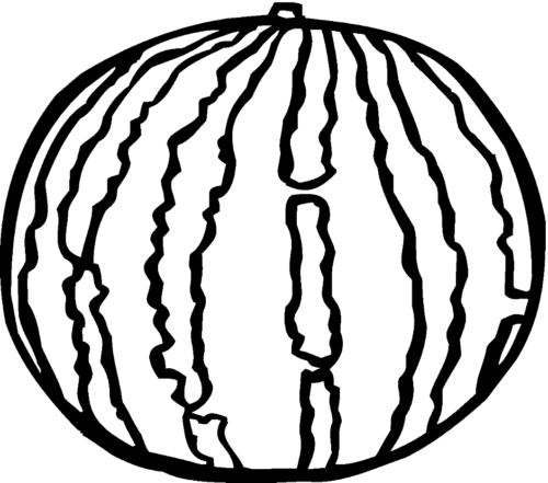 Watermelon Pattern Coloring Page