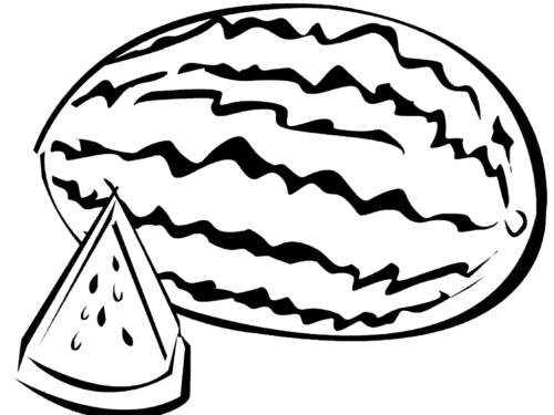 Watermelon Slice Coloring Page