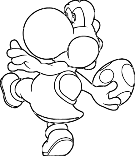 Yoshi Egg Coloring Page