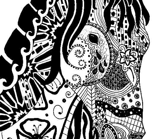 Zebra Mandala Coloring Page