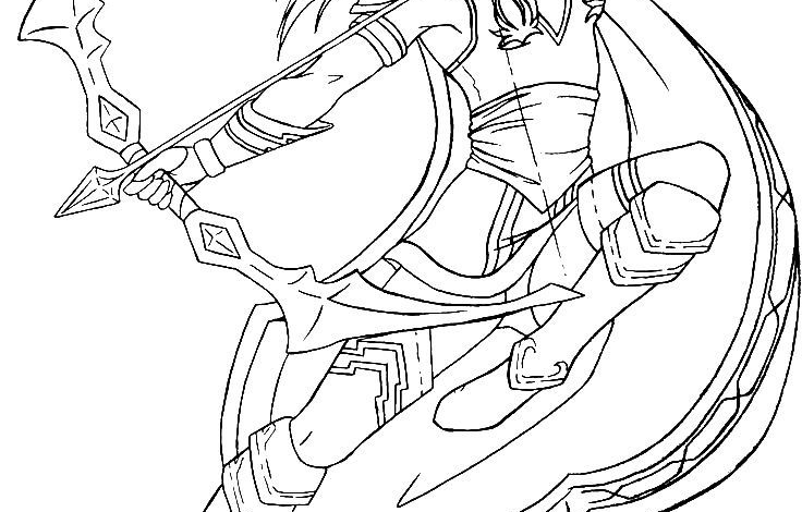 Aesthetic Ashe Coloring Page