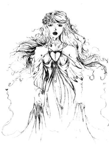 Aphrodite Fantastic Coloring Page