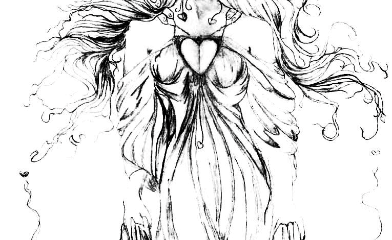 Aphrodite Fantastic Coloring Page