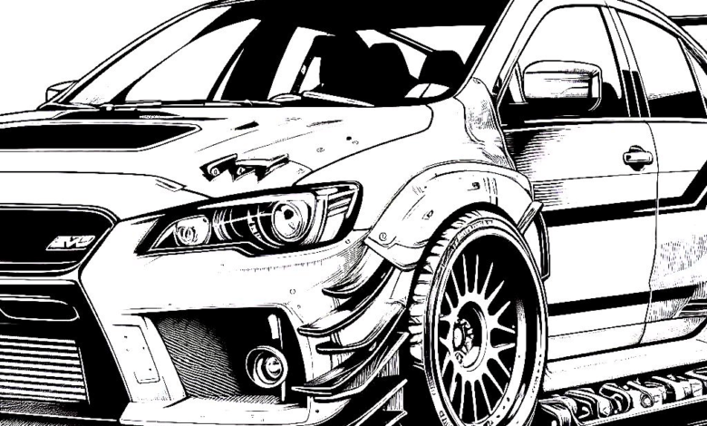 Evo White Black Coloring Page