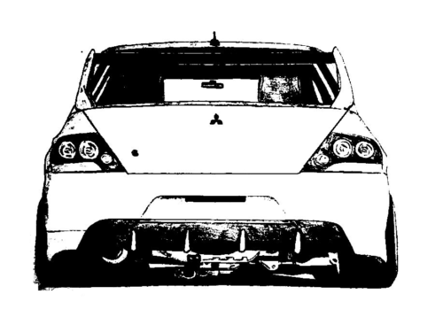 Mitsubishi Lancer Evo Cool Coloring Page