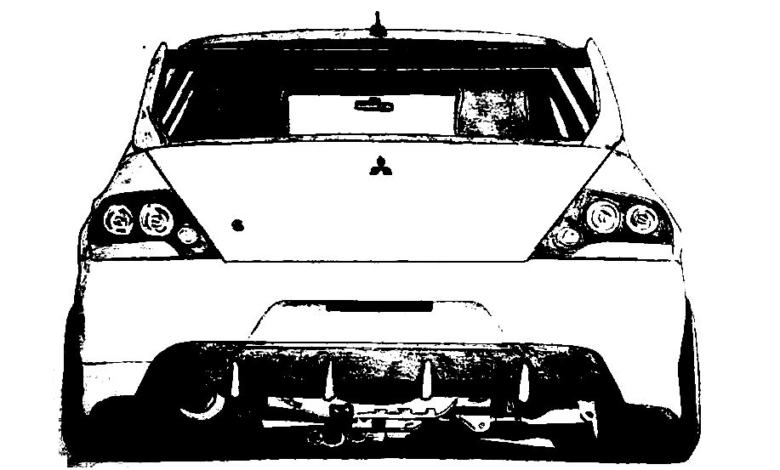 Mitsubishi Lancer Evo Cool Coloring Page