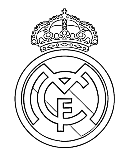 Real Madrid Logo Coloring Page