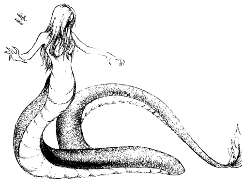 Snake Woman Coloring Page