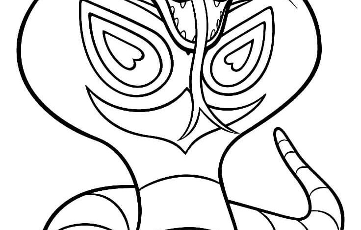 Cute Pokemon Arbok Tongue Coloring Page