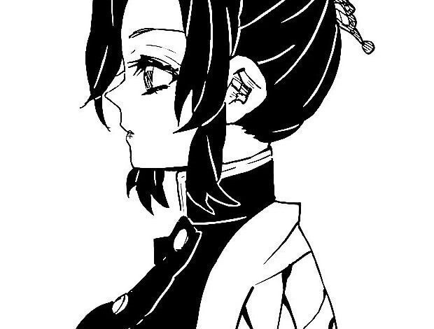 Demon Slayer Shinobu Portre Coloring Page