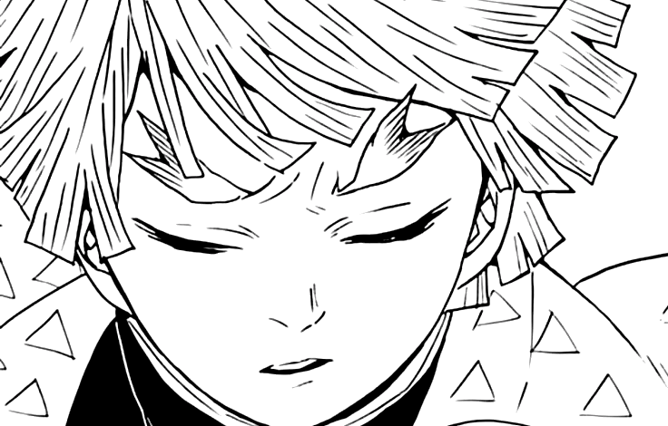 Demon Slayer Zenitsu Agatsuma Coloring Page