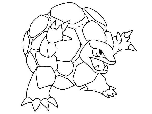 Pokemon Golem Attack Coloring Page
