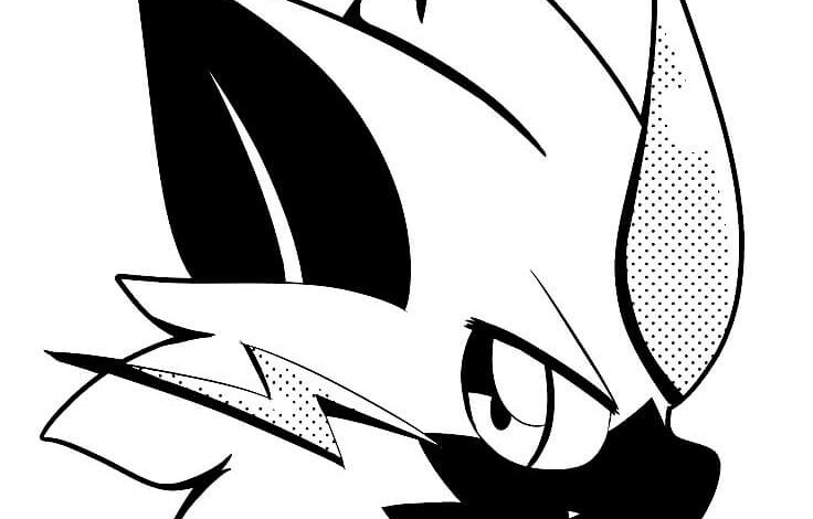 Pokemon Zeraora Head Coloring Page