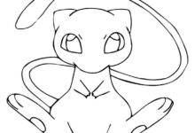 Sweet Mysterious Mew Pokemon Coloring Page