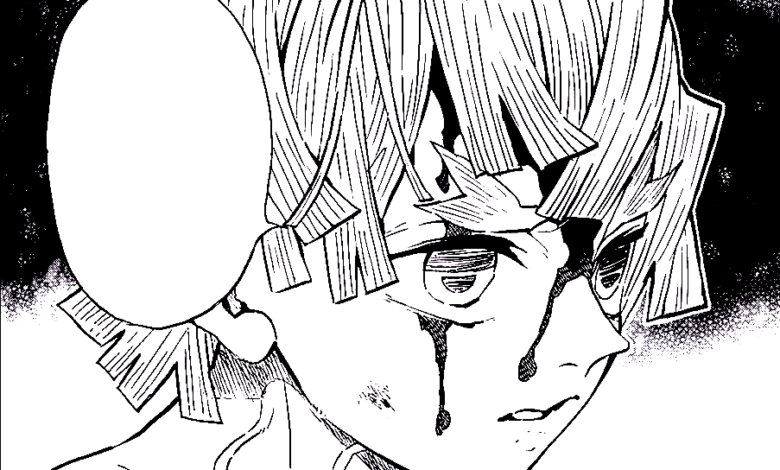 Zenitsu Demon Slayer Crying Coloring Page