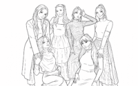 Manifest Girl Group Esin, Hilal, Lidya, Mina, Süeda, Zeynep Coloring Page Manifest Girl Group Esin, Hilal, Lidya, Mina, Süeda, Zeynep Coloring Page