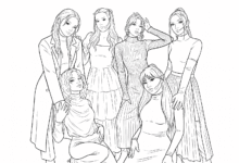 Manifest Girl Group Esin, Hilal, Lidya, Mina, Süeda, Zeynep Coloring Page
