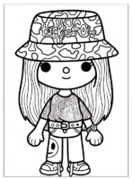 Toca Boca Clothes Coloring Page