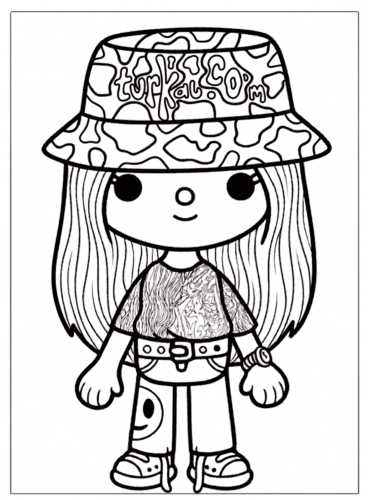 Toca Boca Clothes Coloring Page
