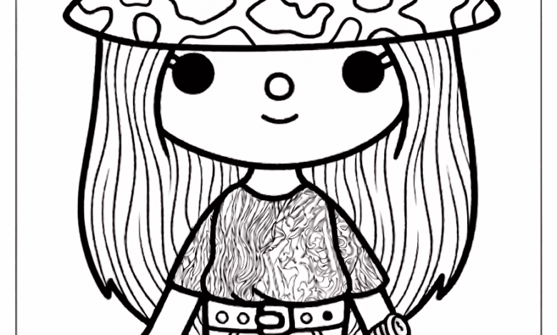 Toca Boca Clothes Coloring Page