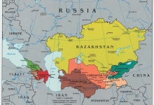 Kafkaslar ve Orta Asya Haritası