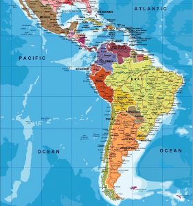 Latin Amerika Bolge Haritasi