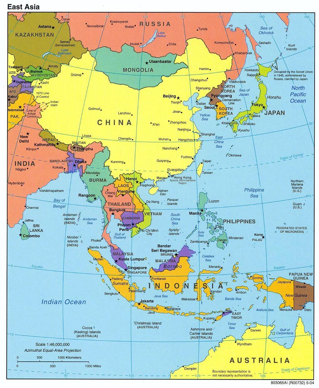 Dogu Asya Haritasi