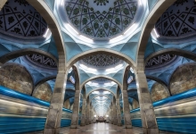 Ali Şir Nevai İstasyonunun Tonozlu Tavanının İhtişamı