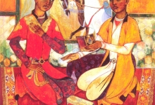 Ali Şir Nevai ve Hüseyin Baykara gençliklerinde, 1968, Özbekistan Devlet Sanat Müzesi, Javlon Umarbekov (1946 doğumlu)