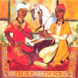 Ali Sir Nevai ve Huseyin Baykara gencliklerinde 1968 Ozbekistan Devlet Sanat Muzesi Javlon Umarbekov 1946 dogumlu