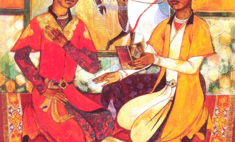 Ali Sir Nevai ve Huseyin Baykara gencliklerinde 1968 Ozbekistan Devlet Sanat Muzesi Javlon Umarbekov 1946 dogumlu