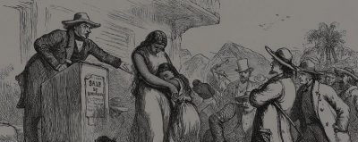 Amerikada Bir Kole Muzayedesi Resmi Bild einer Sklavenauktion in Amerika