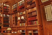 Kütüphane, Ahşap Kitaplıklar, Fil Heykelciği, Dünya Küresi