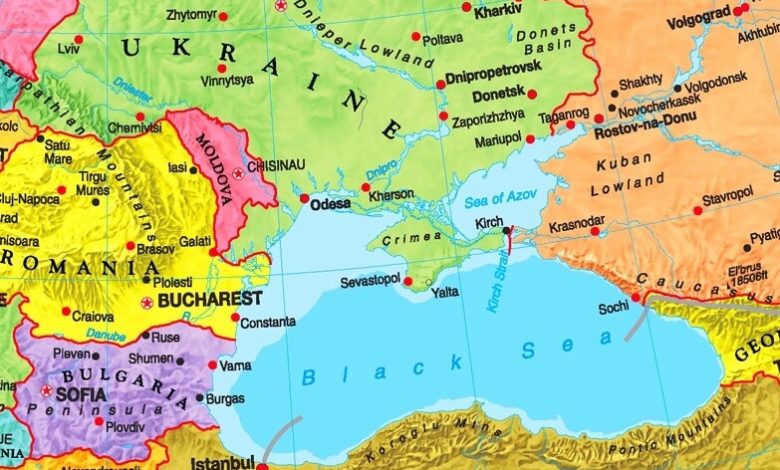 Ukrayna Tampon Devlet Karadeniz Siyasi Haritasi Ukraine Etat tampon carte politique de la mer Noire