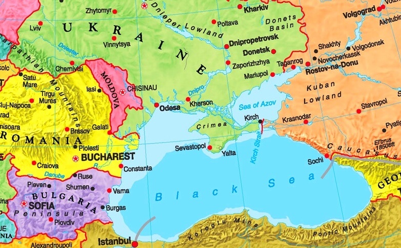 Ukrayna Tampon Devlet Karadeniz Siyasi Haritasi Ukraine Etat tampon carte politique de la mer Noire