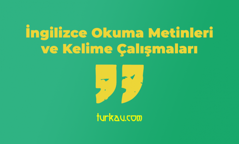 Ingilizce Okuma Metinleri ve Kelime Calismalari