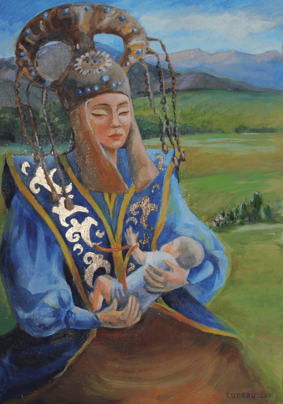 Kazak Stili Umay Ana Resmi